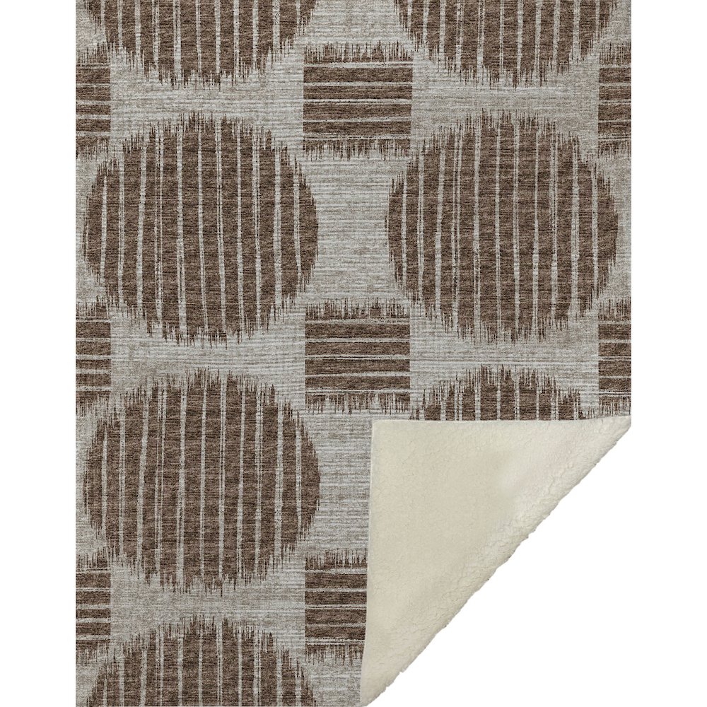 Premium Machine Washable ASB119 Brown 50" x 70" Sherpa Throw Blanket. Picture 1