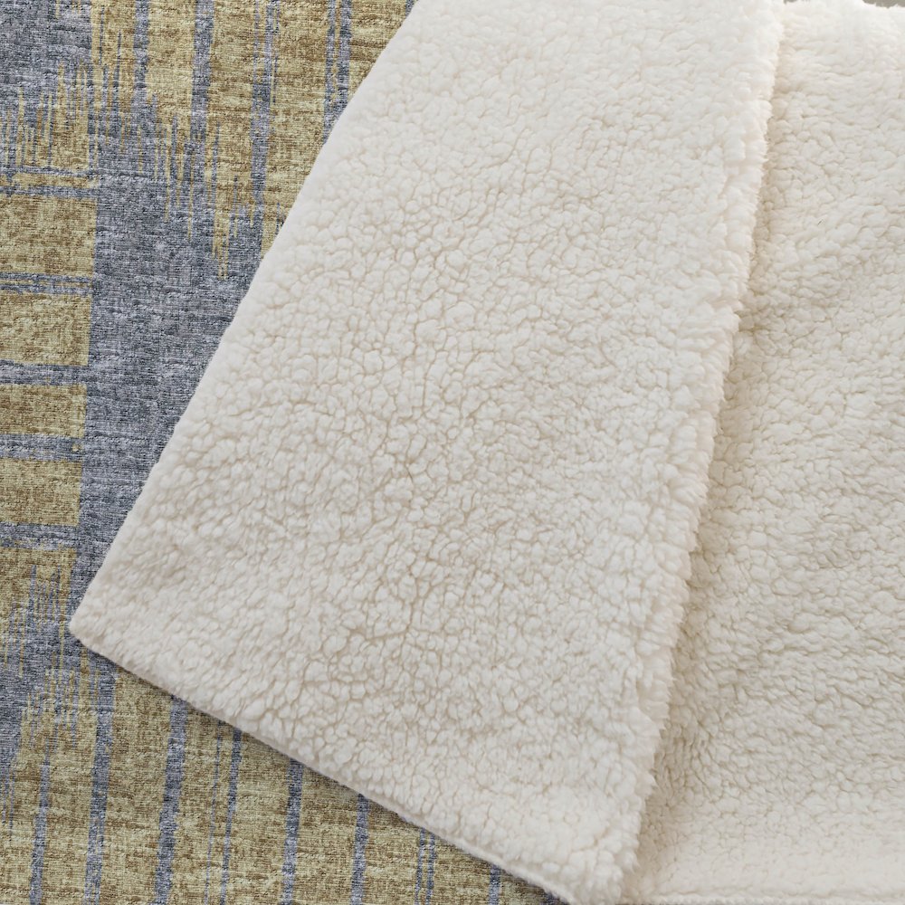 Premium Machine Washable ASB119 Gilded 50" x 70" Sherpa Throw Blanket. Picture 2