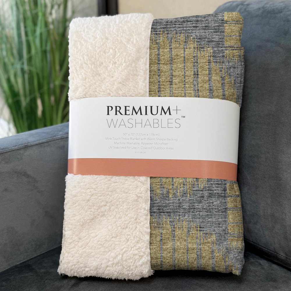 Premium Machine Washable ASB119 Gilded 50" x 70" Sherpa Throw Blanket. Picture 3