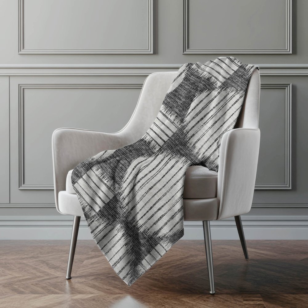 Premium Machine Washable ASB119 Gray 50" x 70" Sherpa Throw Blanket. Picture 5