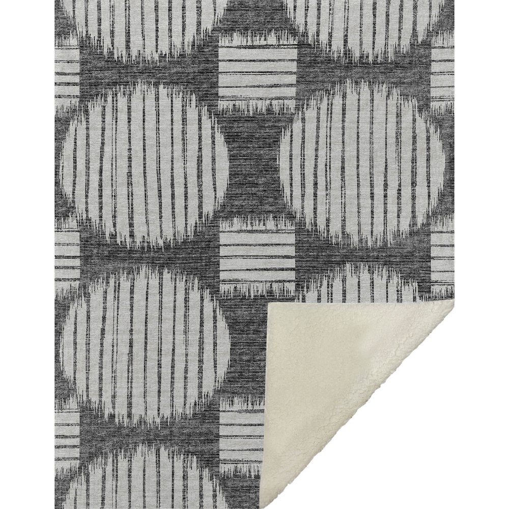 Premium Machine Washable ASB119 Gray 50" x 70" Sherpa Throw Blanket. Picture 1