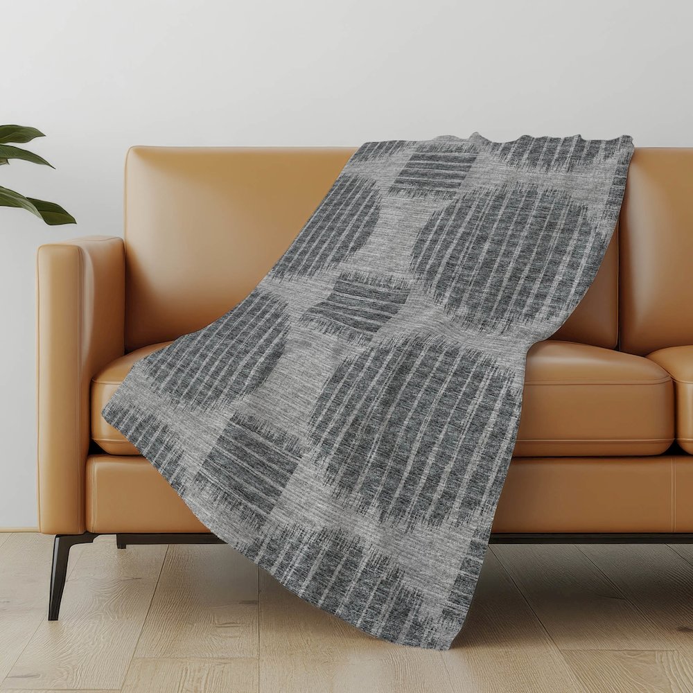 Premium Machine Washable ASB119 Shadow 50" x 70" Sherpa Throw Blanket. Picture 4