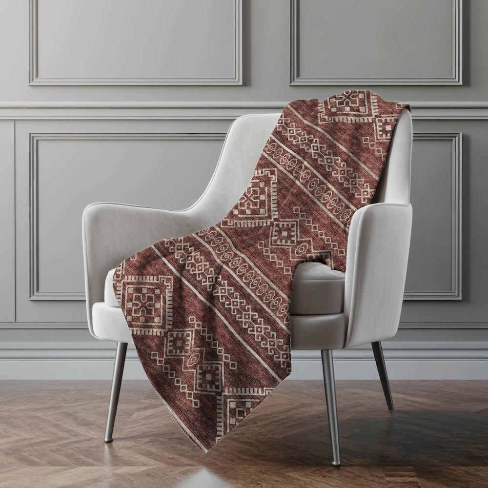 Premium Machine Washable ASB120 Canyon 50" x 70" Sherpa Throw Blanket. Picture 5