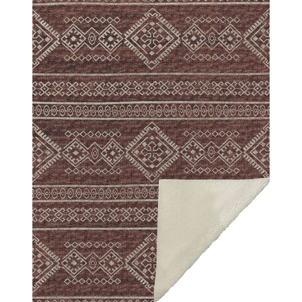 Premium Machine Washable ASB120 Canyon 50" x 70" Sherpa Throw Blanket. Picture 1