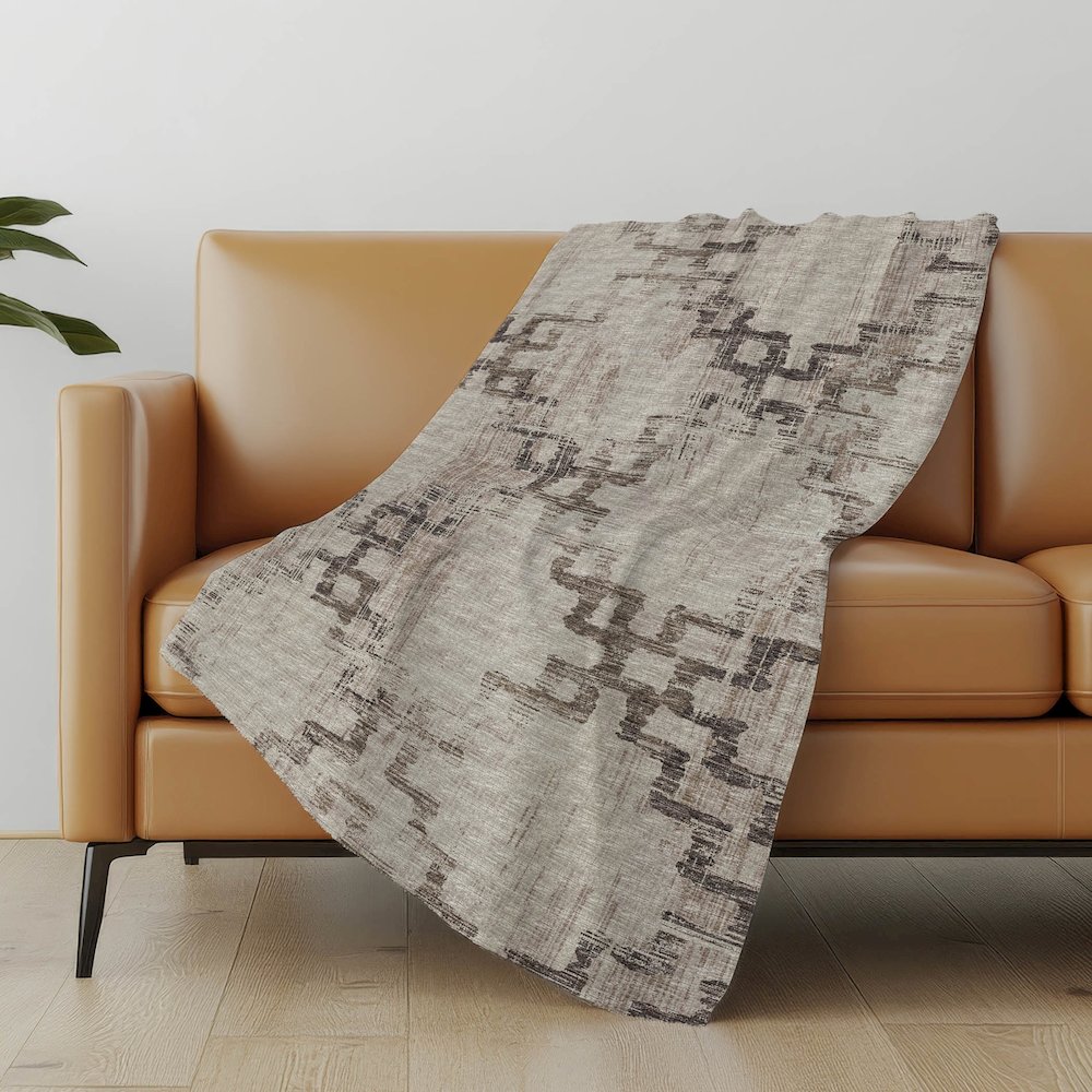 Premium Machine Washable ASB121 Mocha 50" x 70" Sherpa Throw Blanket. Picture 4