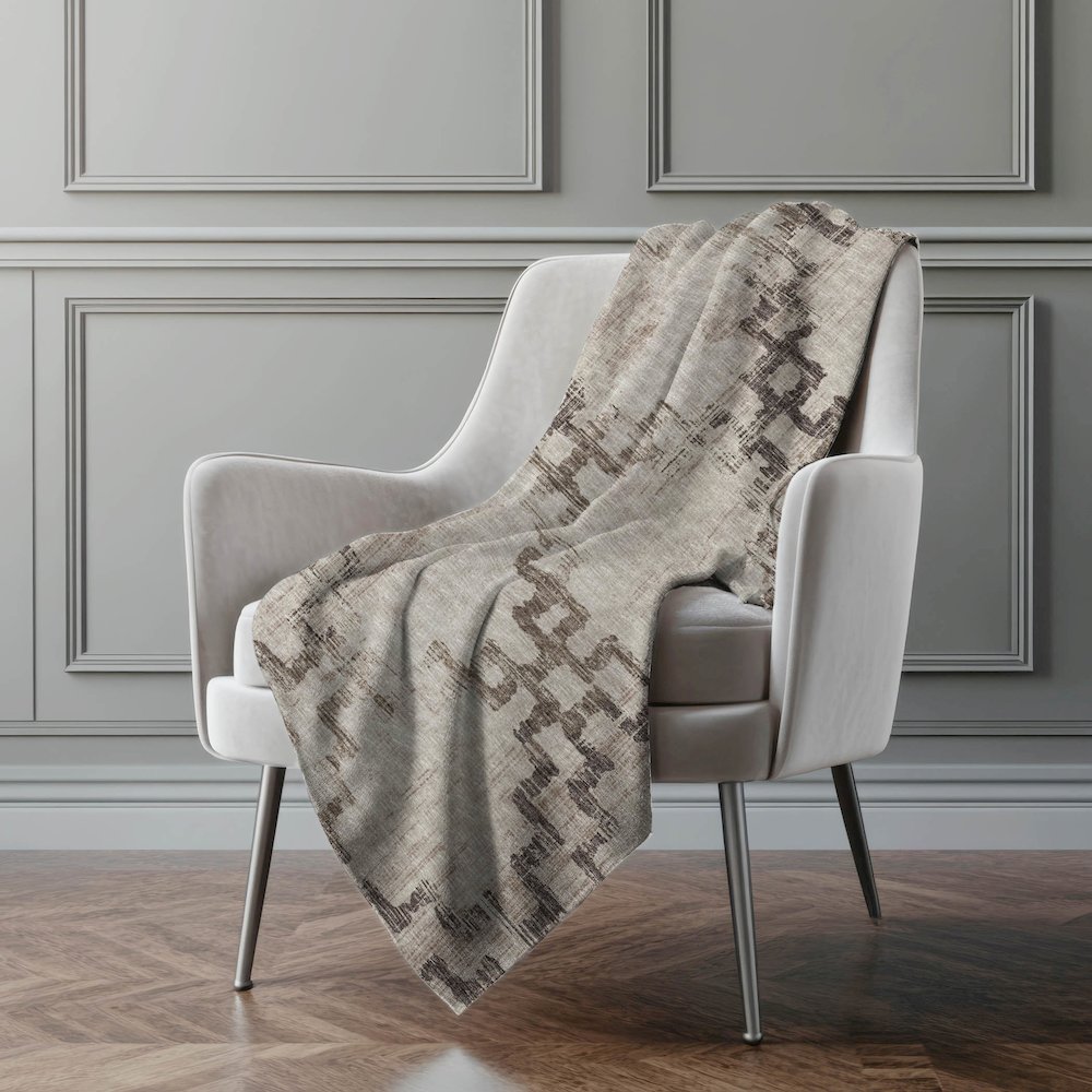 Premium Machine Washable ASB121 Mocha 50" x 70" Sherpa Throw Blanket. Picture 5