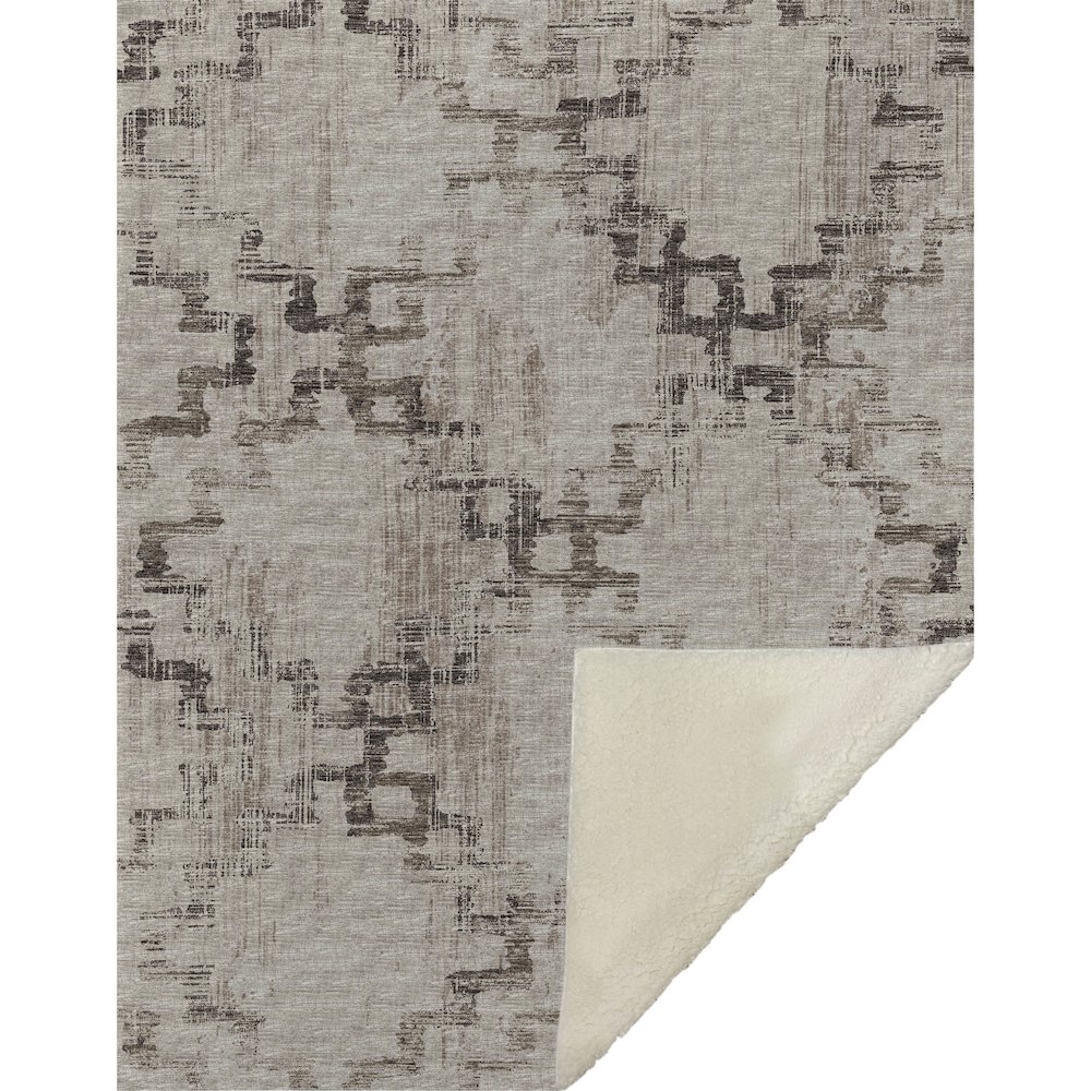 Premium Machine Washable ASB121 Mocha 50" x 70" Sherpa Throw Blanket. Picture 1