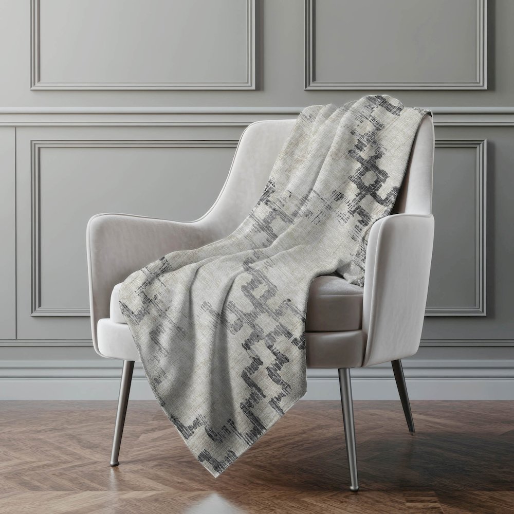 Premium Machine Washable ASB121 Taupe 50" x 70" Sherpa Throw Blanket. Picture 5