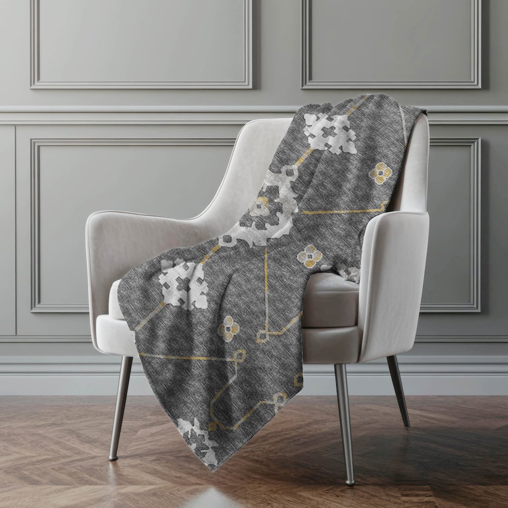 Premium Machine Washable ASB122 Gray 50" x 70" Sherpa Throw Blanket. Picture 5