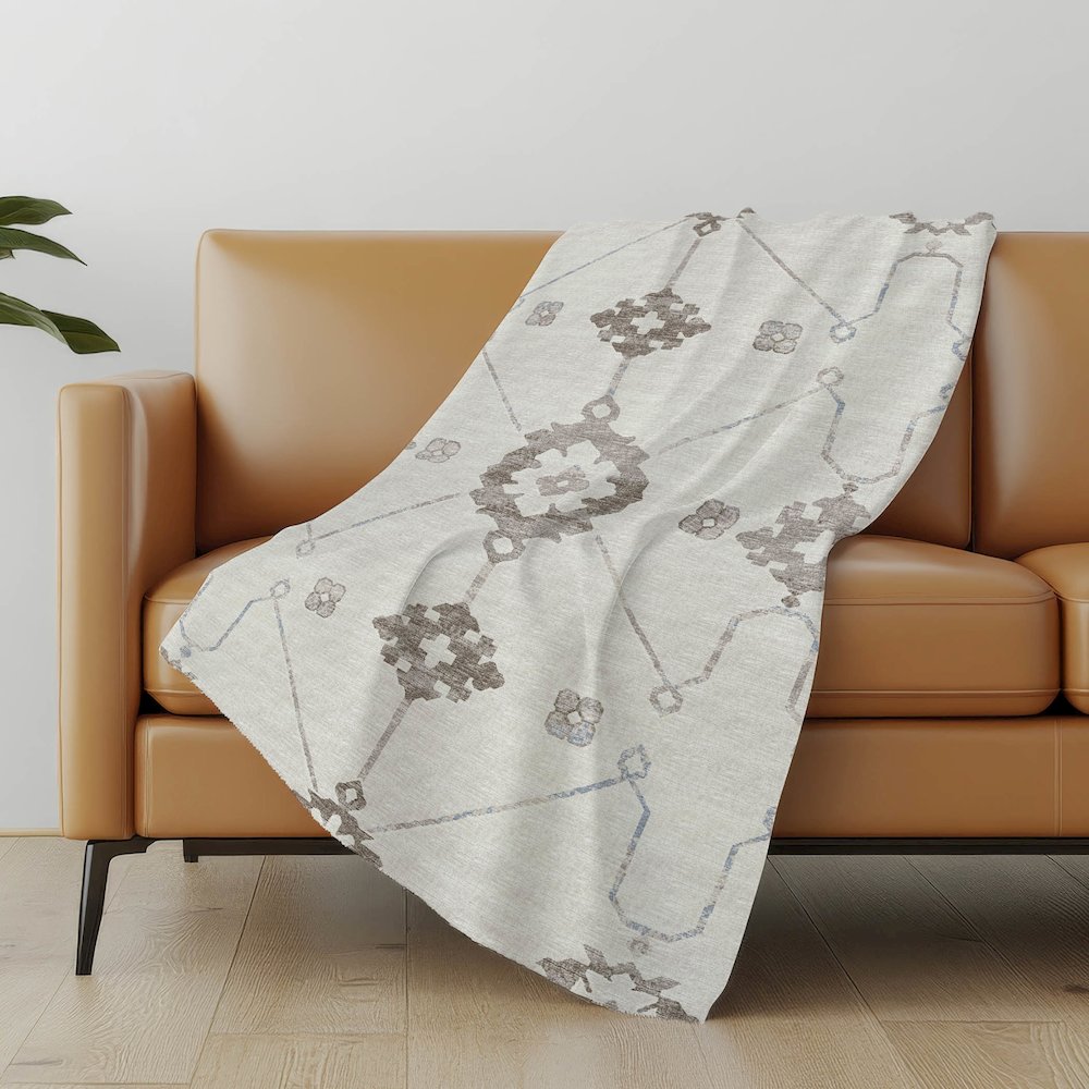 Premium Machine Washable ASB122 Taupe 50" x 70" Sherpa Throw Blanket. Picture 4