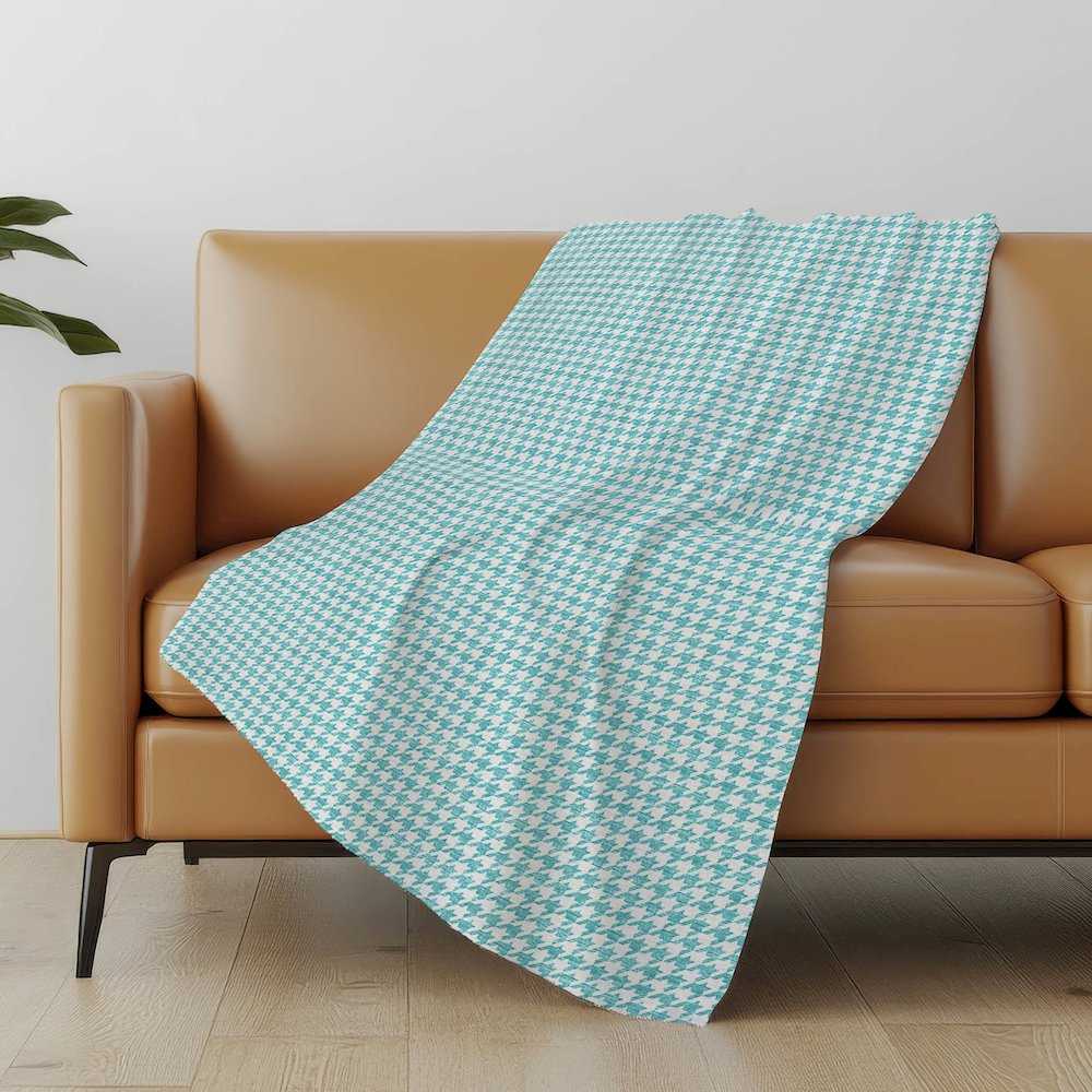 Premium Machine Washable ASB137 Aqua 50" x 70" Sherpa Throw Blanket. Picture 4