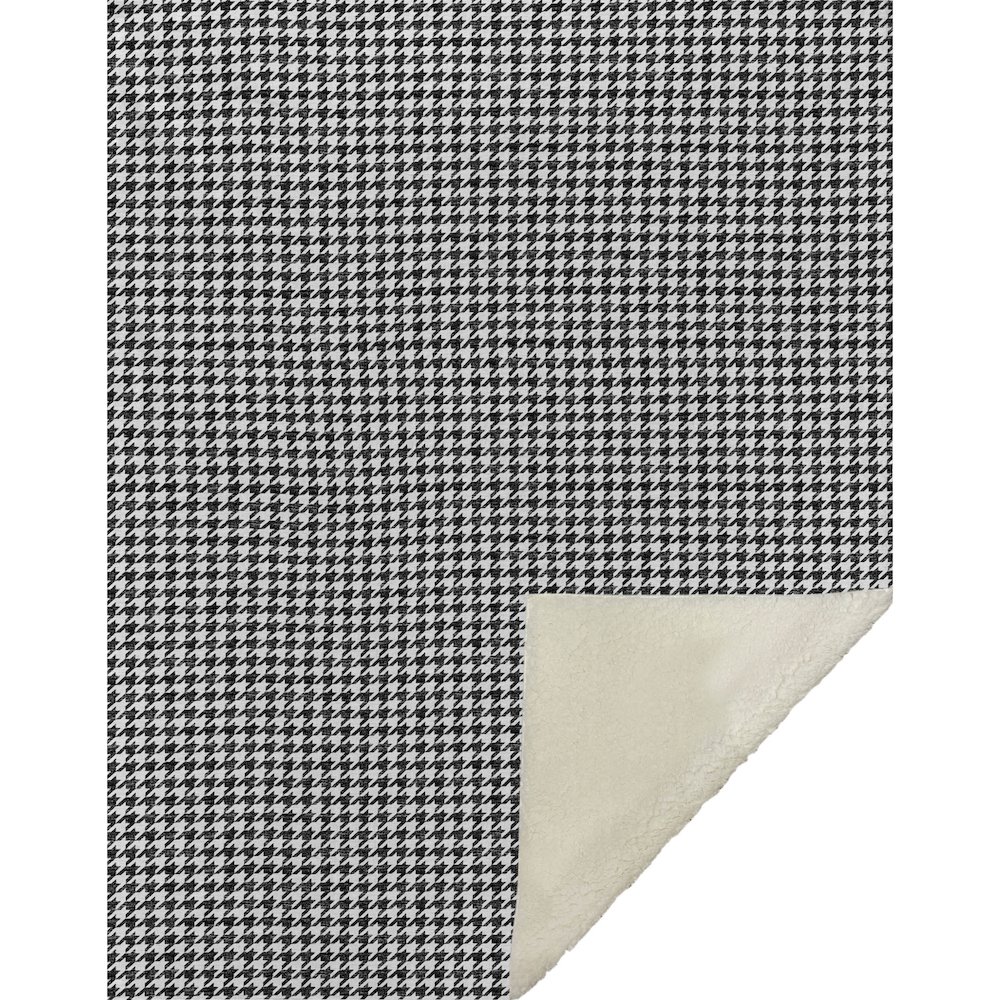 Premium Machine Washable ASB137 Black 50" x 70" Sherpa Throw Blanket. Picture 1