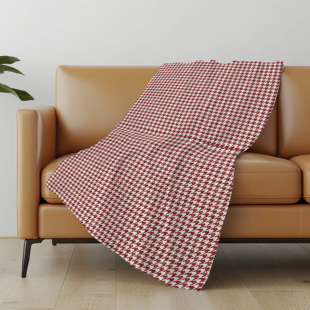Premium Machine Washable ASB137 Red 50" x 70" Sherpa Throw Blanket. Picture 4