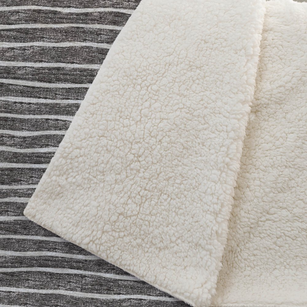 Premium Machine Washable ASB138 Chocolate 50" x 70" Sherpa Throw Blanket. Picture 2