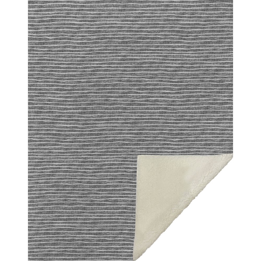 Premium Machine Washable ASB138 Gray 50" x 70" Sherpa Throw Blanket. Picture 1
