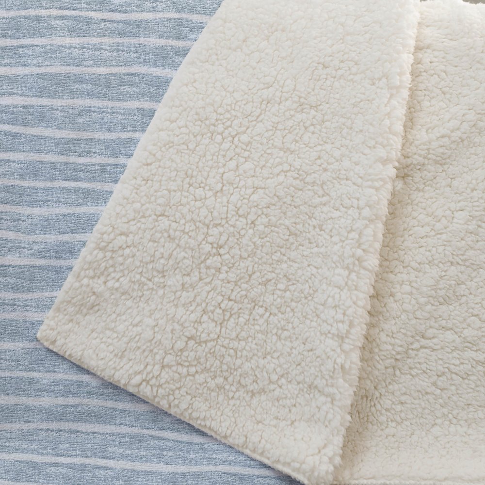 Premium Machine Washable ASB138 Sky 50" x 70" Sherpa Throw Blanket. Picture 2