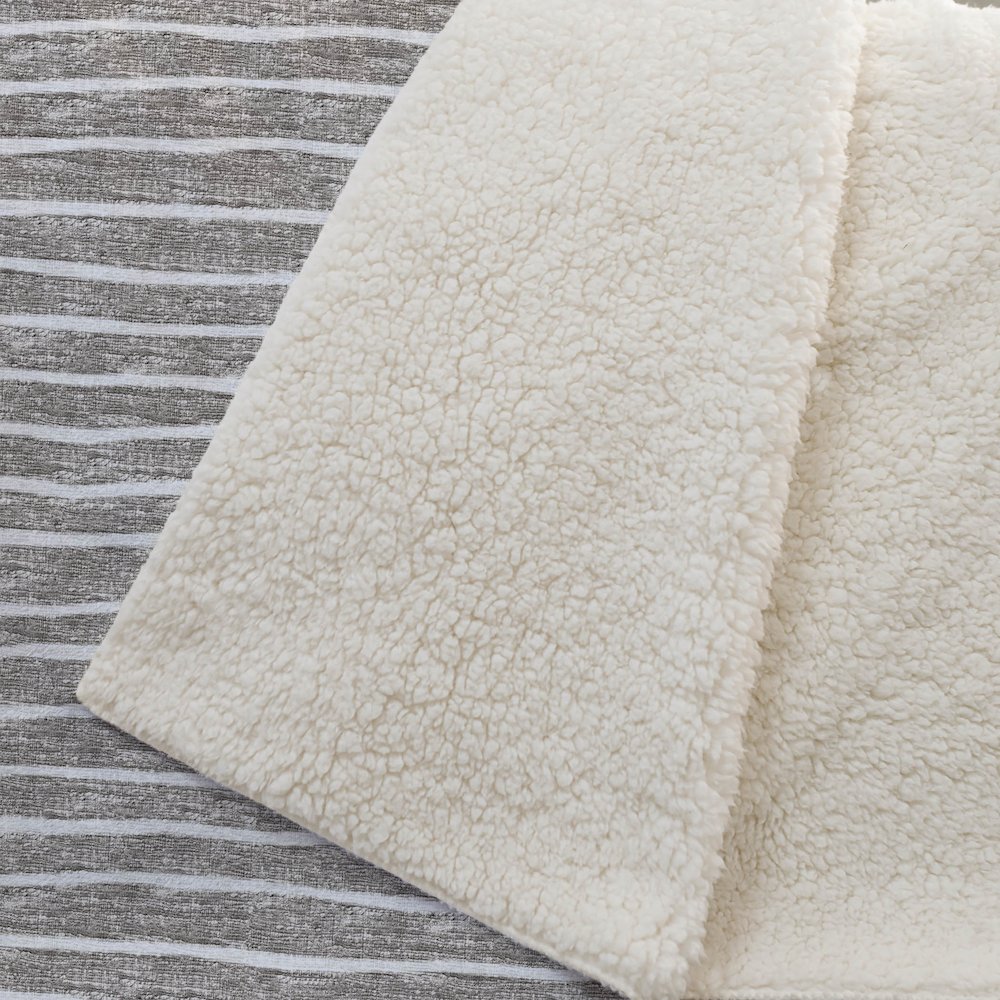 Premium Machine Washable ASB138 Taupe 50" x 70" Sherpa Throw Blanket. Picture 2