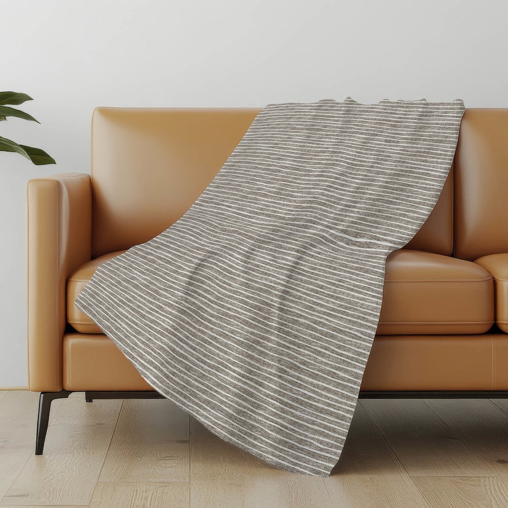 Premium Machine Washable ASB138 Taupe 50" x 70" Sherpa Throw Blanket. Picture 4