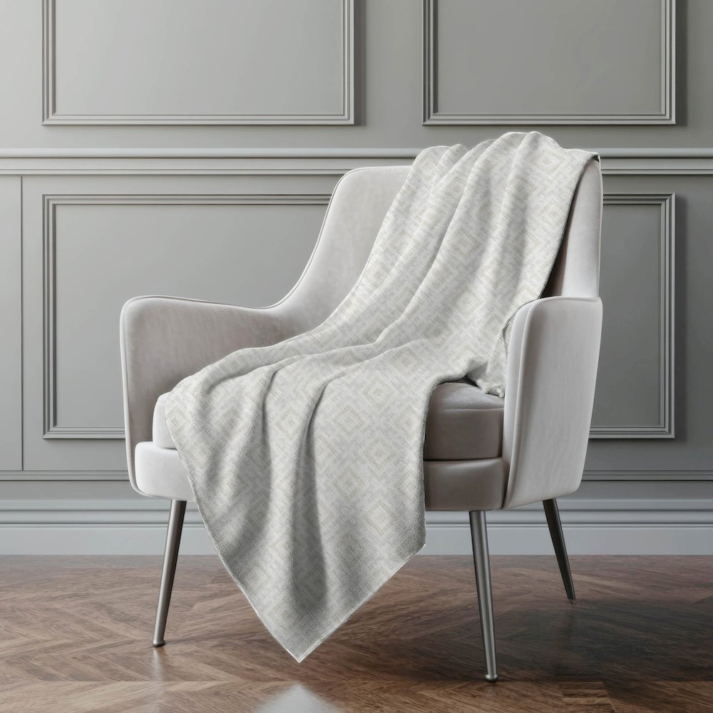 Premium Machine Washable ASB139 Linen 50" x 70" Sherpa Throw Blanket. Picture 5