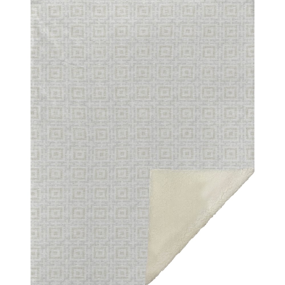 Premium Machine Washable ASB139 Linen 50" x 70" Sherpa Throw Blanket. Picture 1