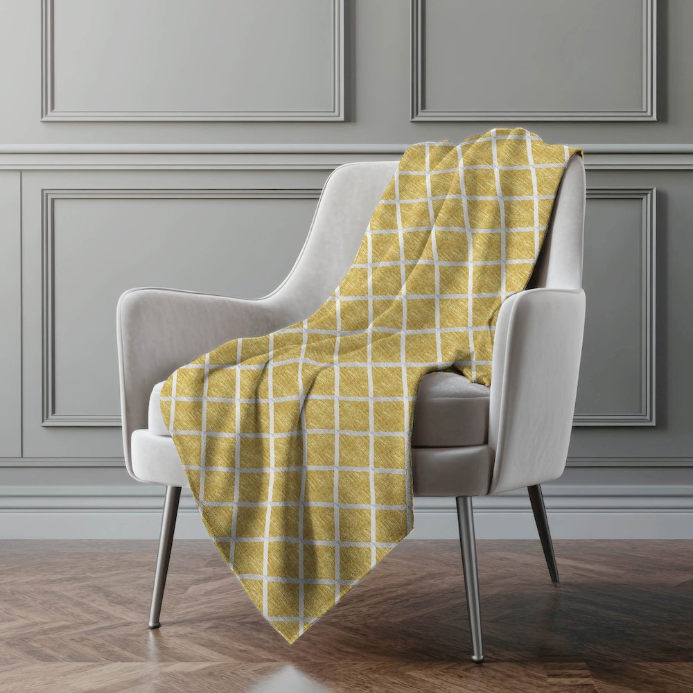 Premium Machine Washable ASB140 Gold 50" x 70" Sherpa Throw Blanket. Picture 5