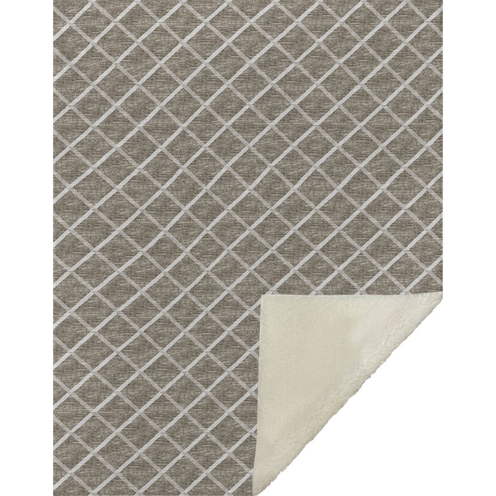 Premium Machine Washable ASB140 Taupe 50" x 70" Sherpa Throw Blanket. Picture 1