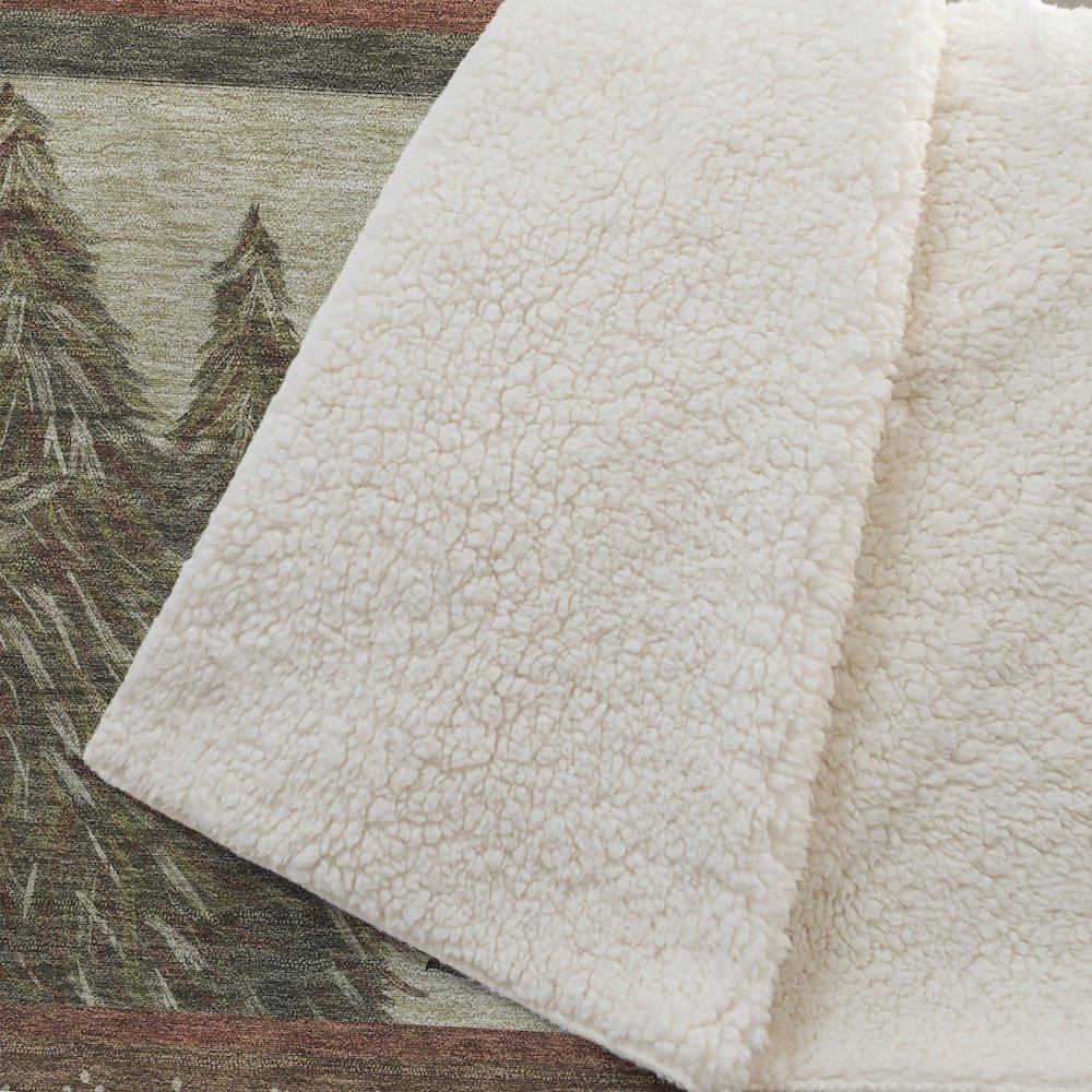 Premium Machine Washable ASB141 Brown 50" x 70" Sherpa Throw Blanket. Picture 2