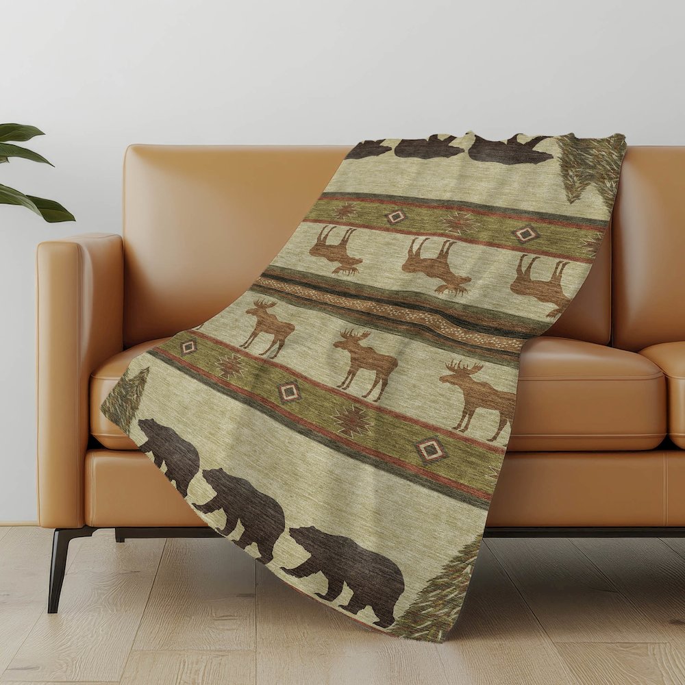 Premium Machine Washable ASB141 Brown 50" x 70" Sherpa Throw Blanket. Picture 4