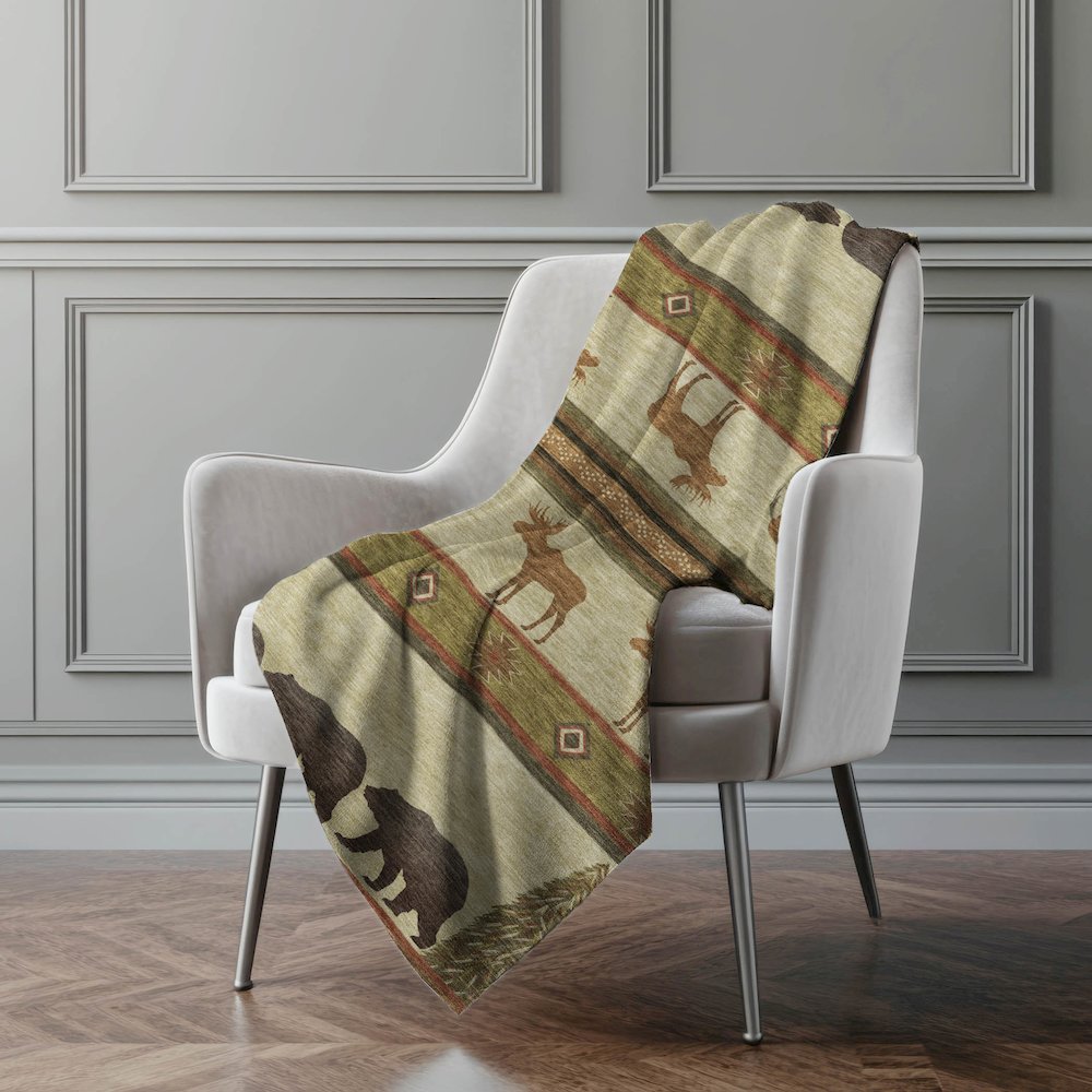 Premium Machine Washable ASB141 Brown 50" x 70" Sherpa Throw Blanket. Picture 5