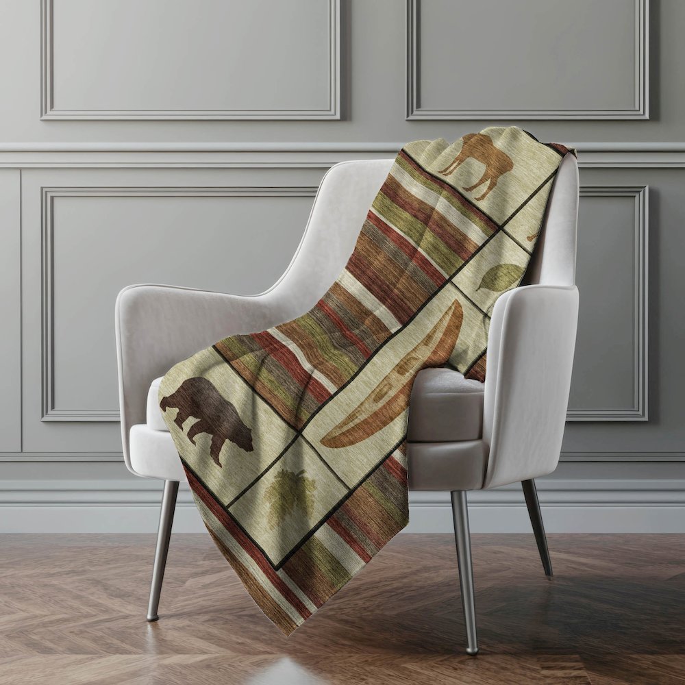 Premium Machine Washable ASB143 Multi 50" x 70" Sherpa Throw Blanket. Picture 5