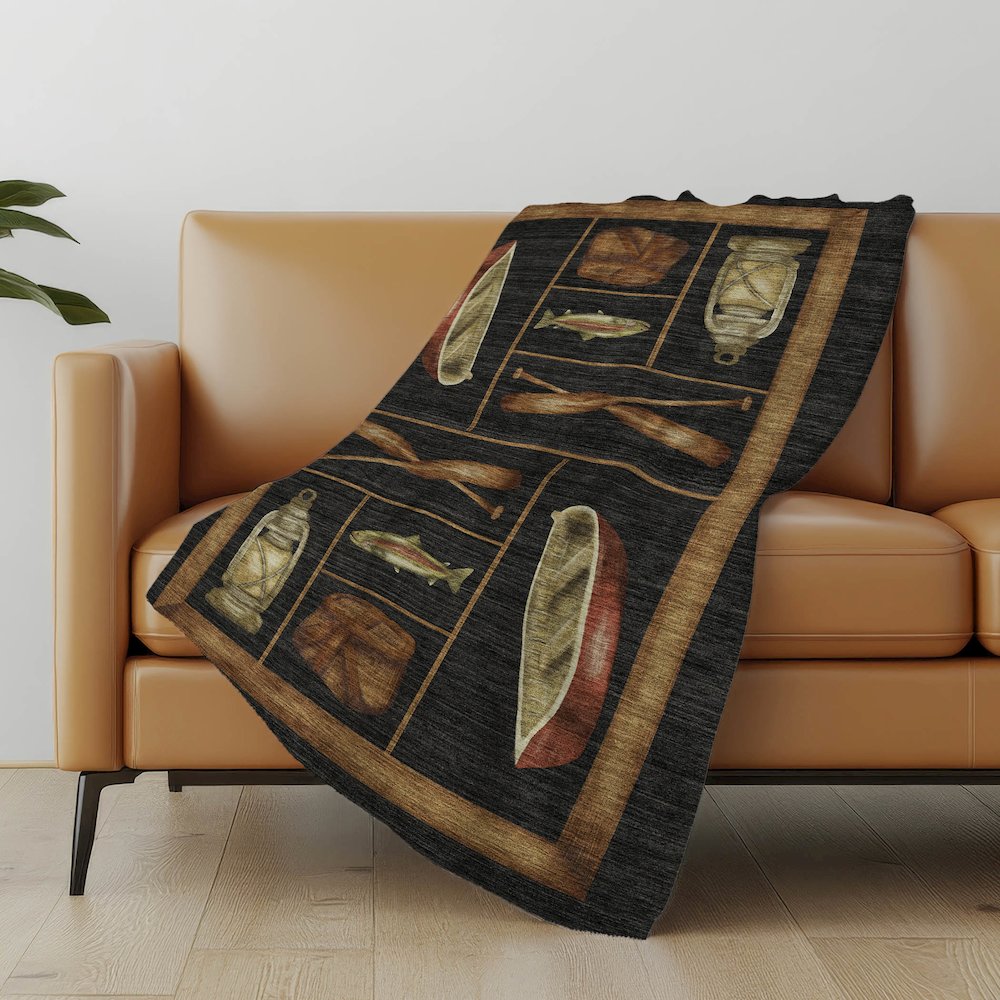 Premium Machine Washable ASB144 Midnight 50" x 70" Sherpa Throw Blanket. Picture 4