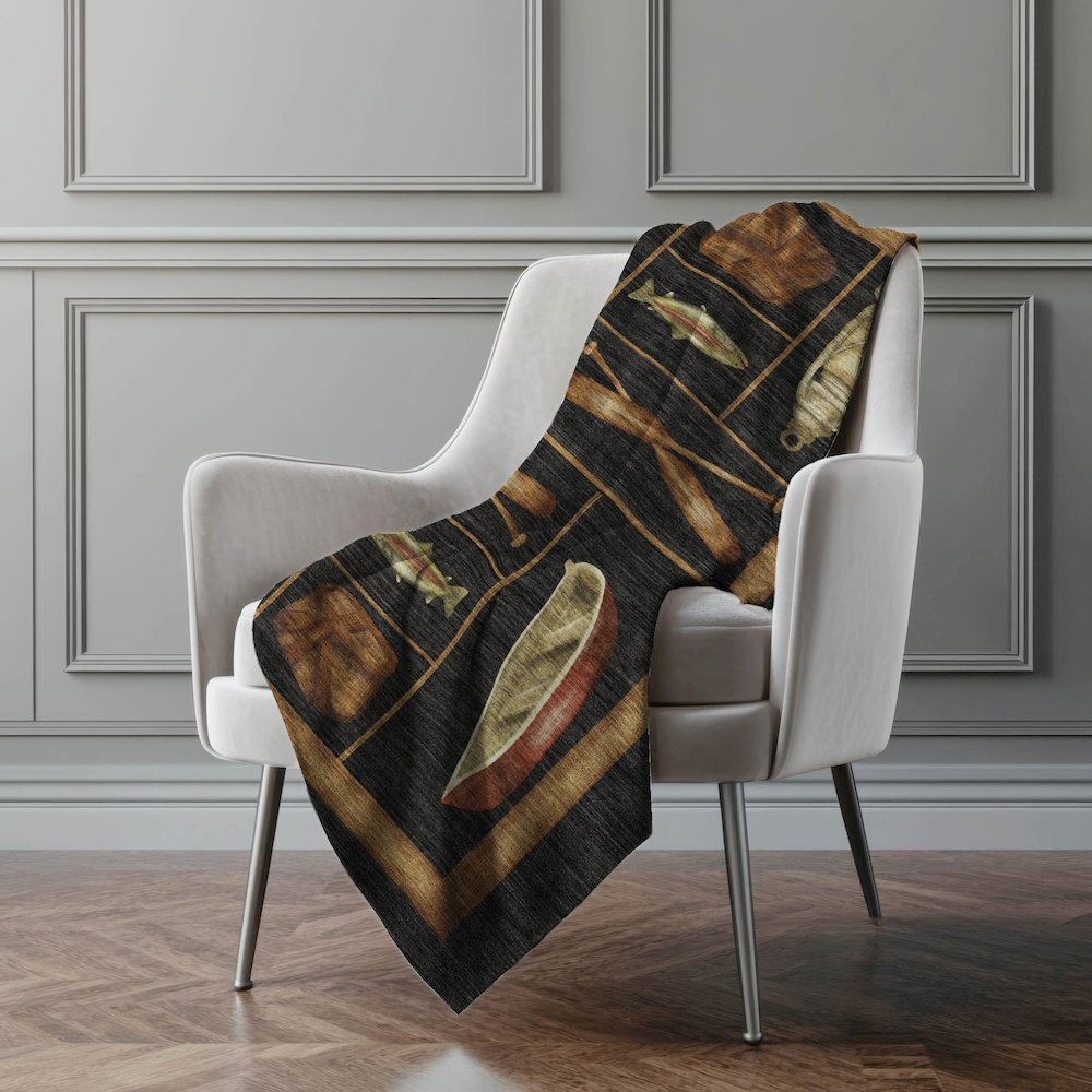 Premium Machine Washable ASB144 Midnight 50" x 70" Sherpa Throw Blanket. Picture 5