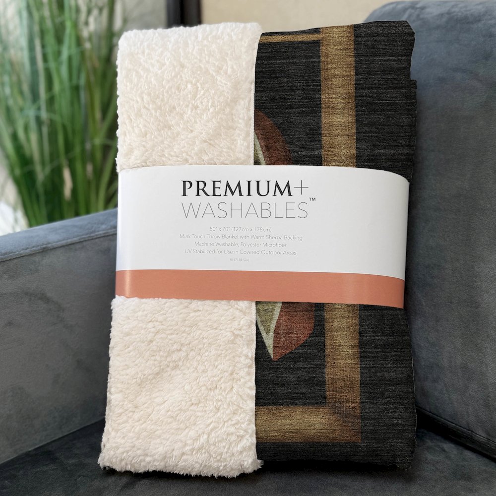 Premium Machine Washable ASB144 Midnight 50" x 70" Sherpa Throw Blanket. Picture 3
