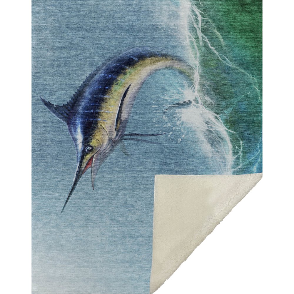 Premium Machine Washable ASB147 Bermuda 50" x 70" Sherpa Throw Blanket. Picture 1