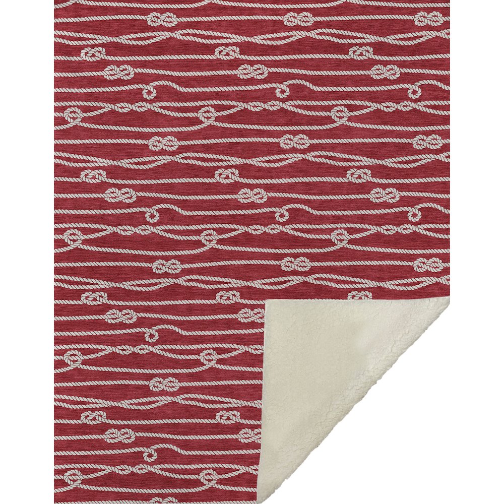 Premium Machine Washable ASB152 Red 50" x 70" Sherpa Throw Blanket. Picture 1