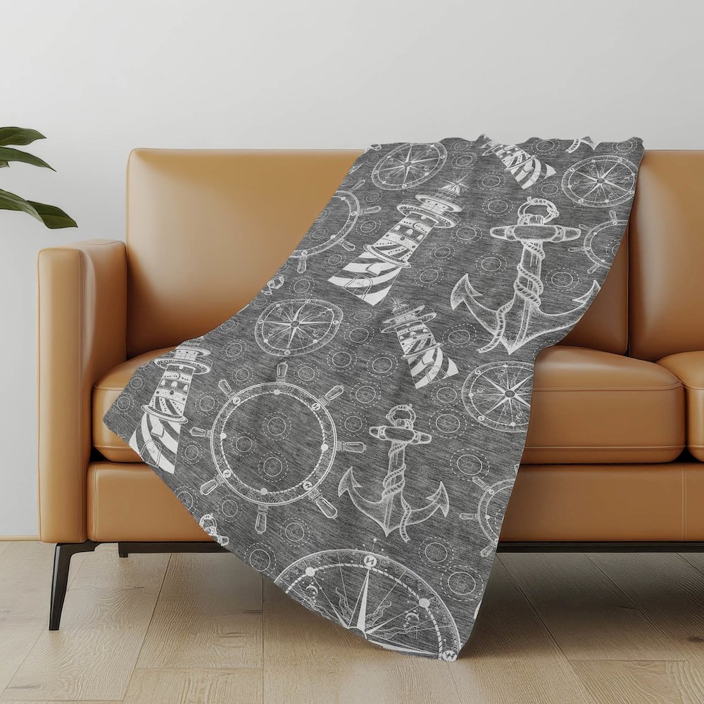 Premium Machine Washable ASB154 Gray 50" x 70" Sherpa Throw Blanket. Picture 4
