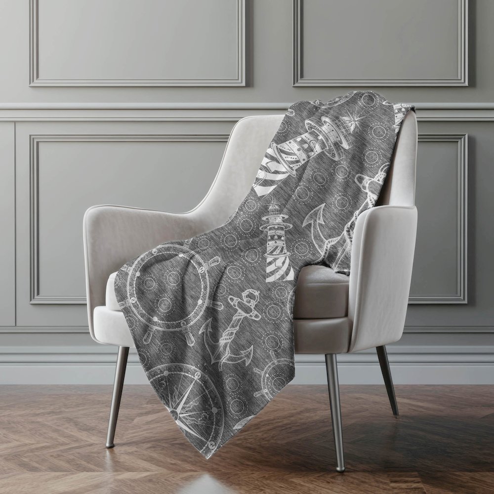 Premium Machine Washable ASB154 Gray 50" x 70" Sherpa Throw Blanket. Picture 5