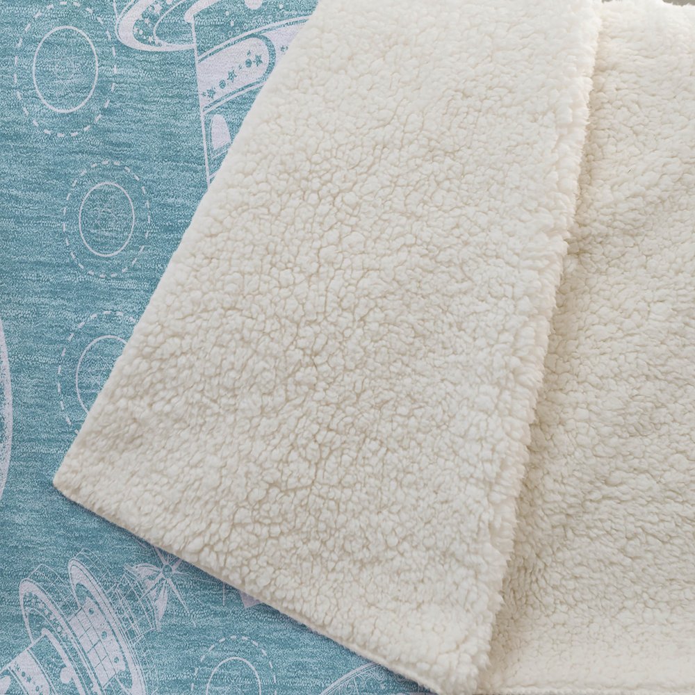 Premium Machine Washable ASB154 Ocean 50" x 70" Sherpa Throw Blanket. Picture 2