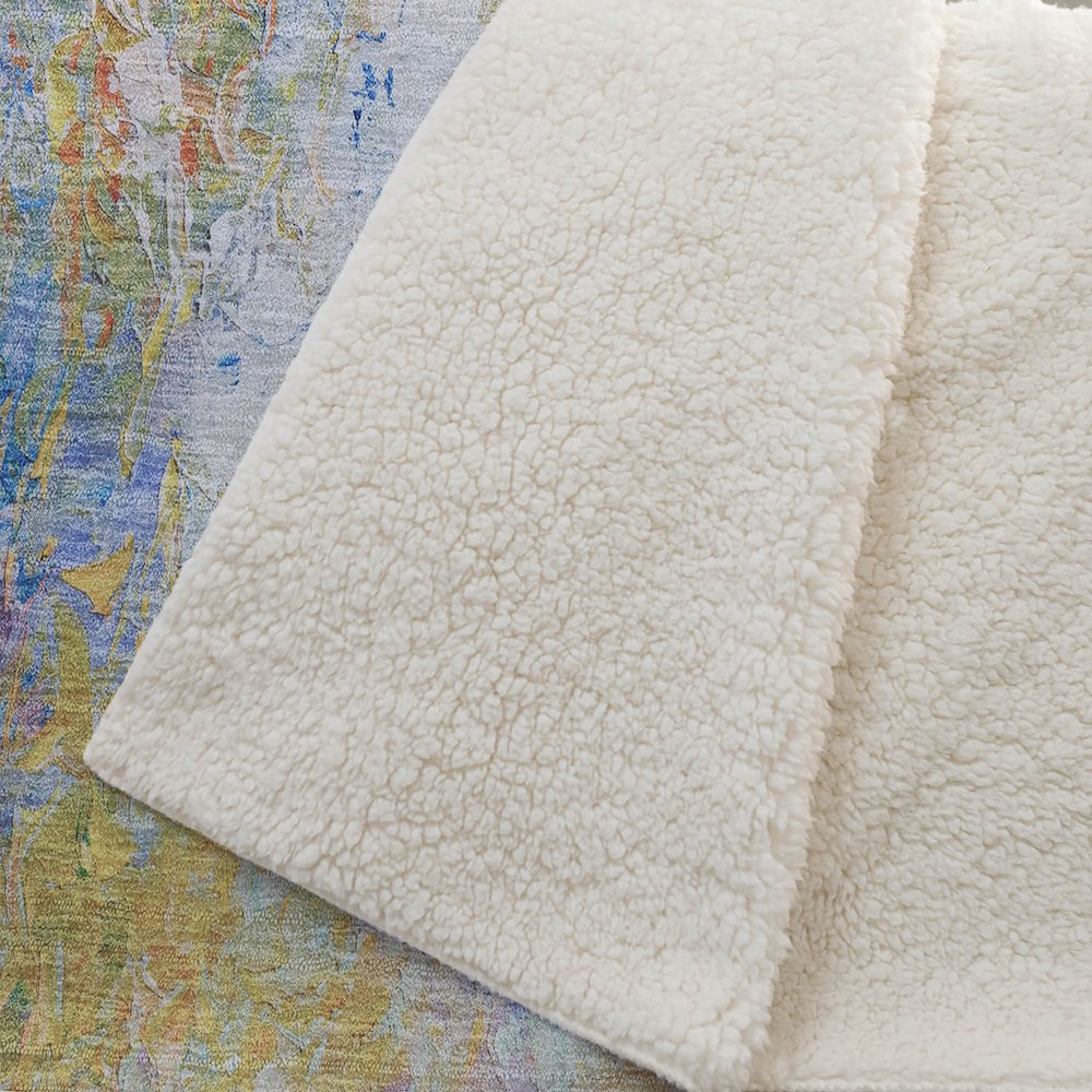 Premium Machine Washable ASB156 Blue 50" x 70" Sherpa Throw Blanket. Picture 2