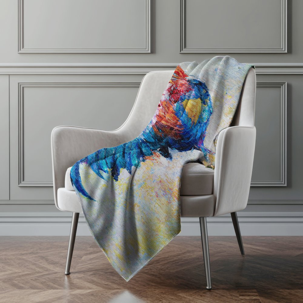 Premium Machine Washable ASB156 Blue 50" x 70" Sherpa Throw Blanket. Picture 5