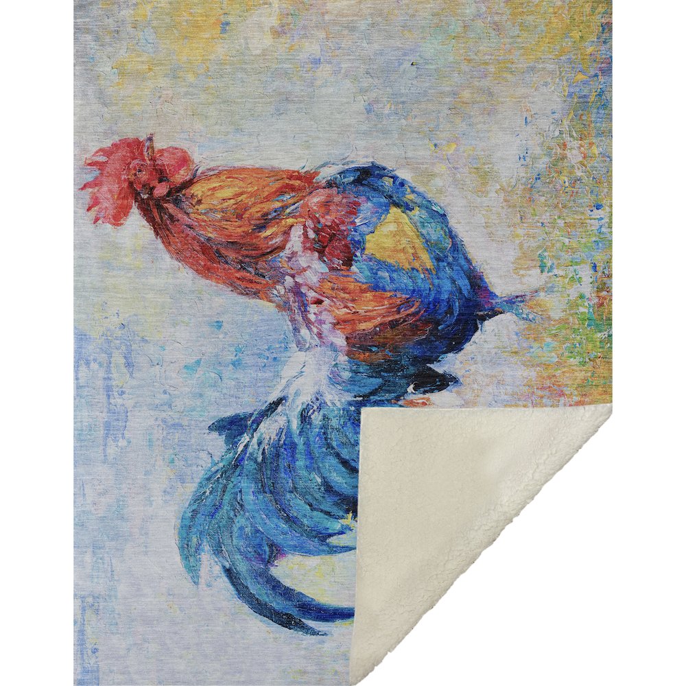 Premium Machine Washable ASB156 Blue 50" x 70" Sherpa Throw Blanket. Picture 1