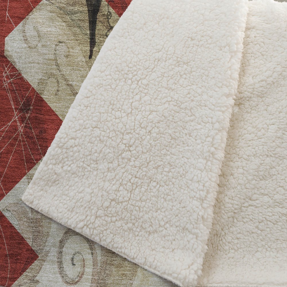 Premium Machine Washable ASB158 Midnight 50" x 70" Sherpa Throw Blanket. Picture 2