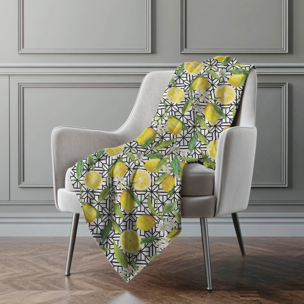 Premium Machine Washable ASB160 Yellow 50" x 70" Sherpa Throw Blanket. Picture 5