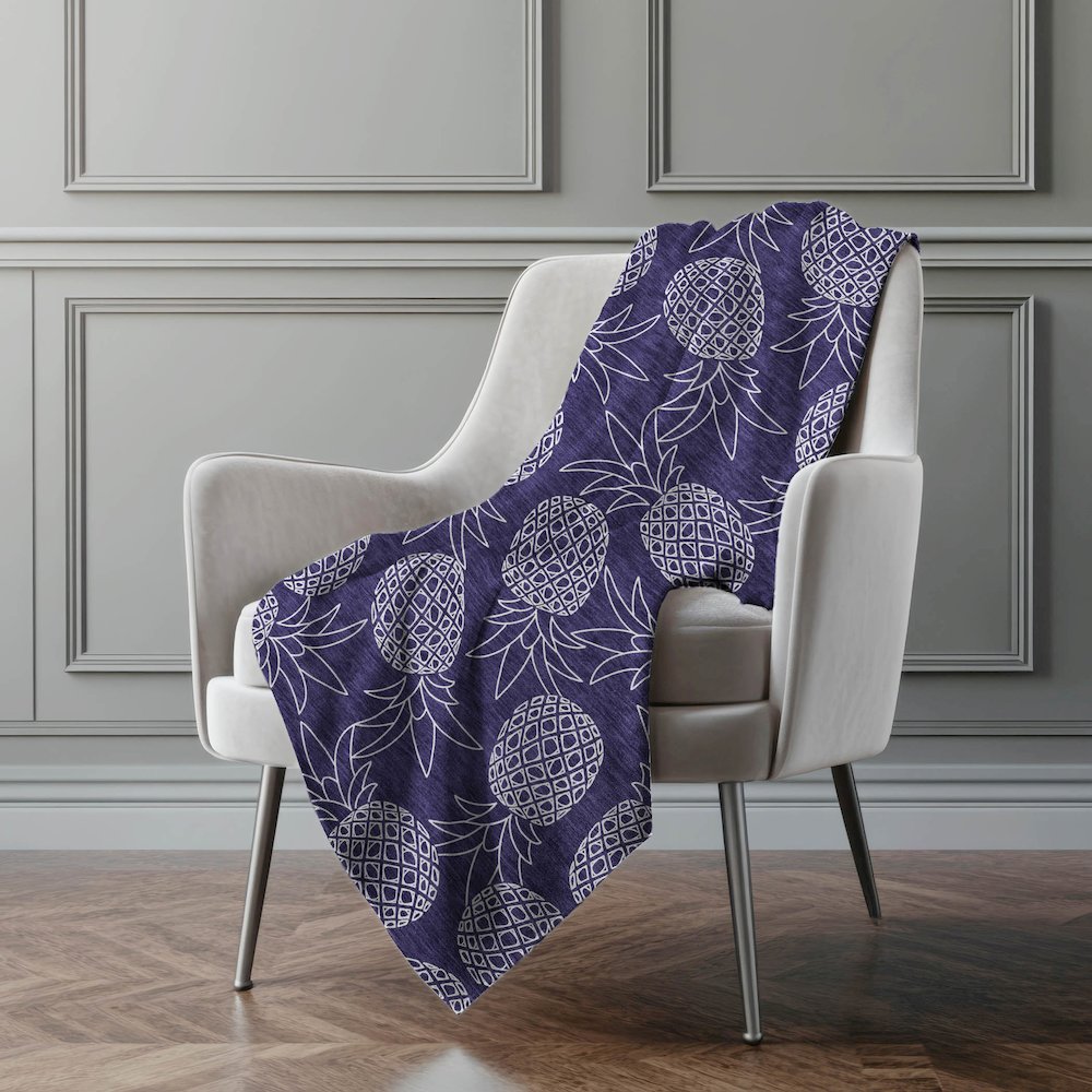Premium Machine Washable ASB161 Blue 50" x 70" Sherpa Throw Blanket. Picture 5