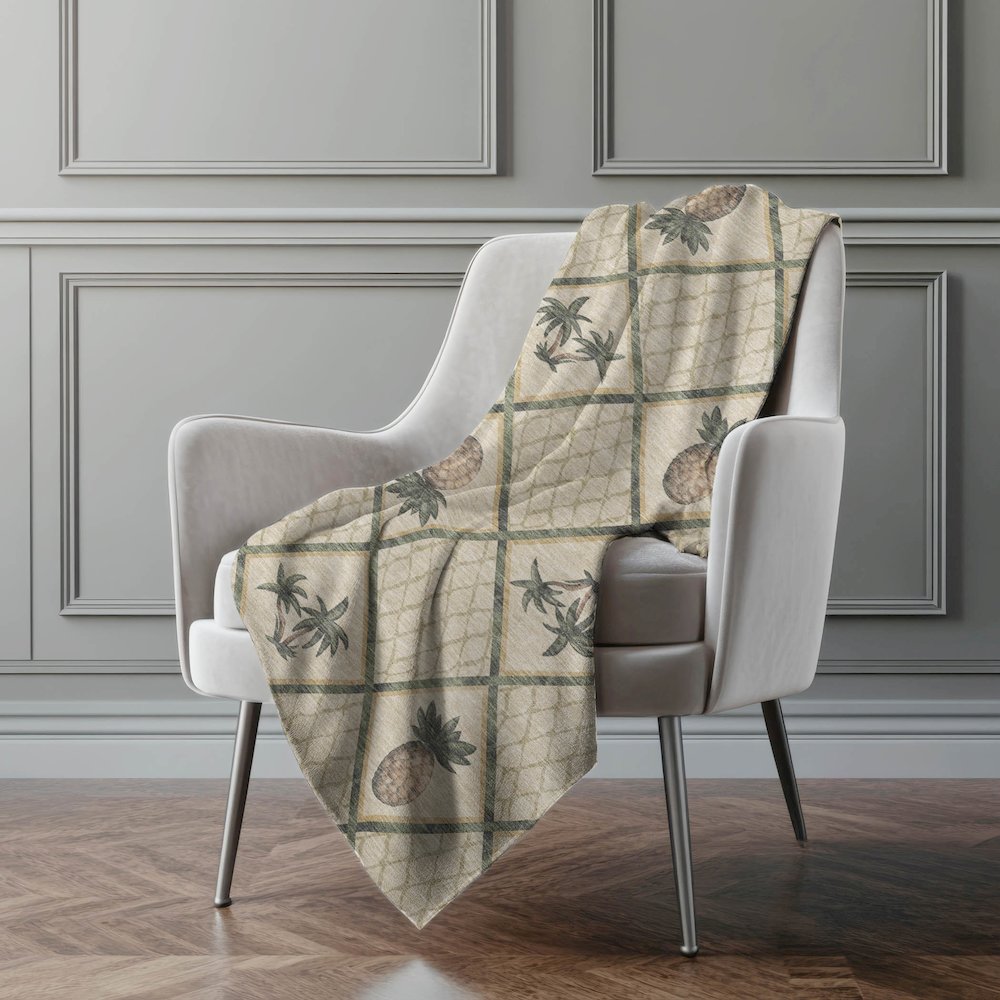 Premium Machine Washable ASB162 Palm 50" x 70" Sherpa Throw Blanket. Picture 5