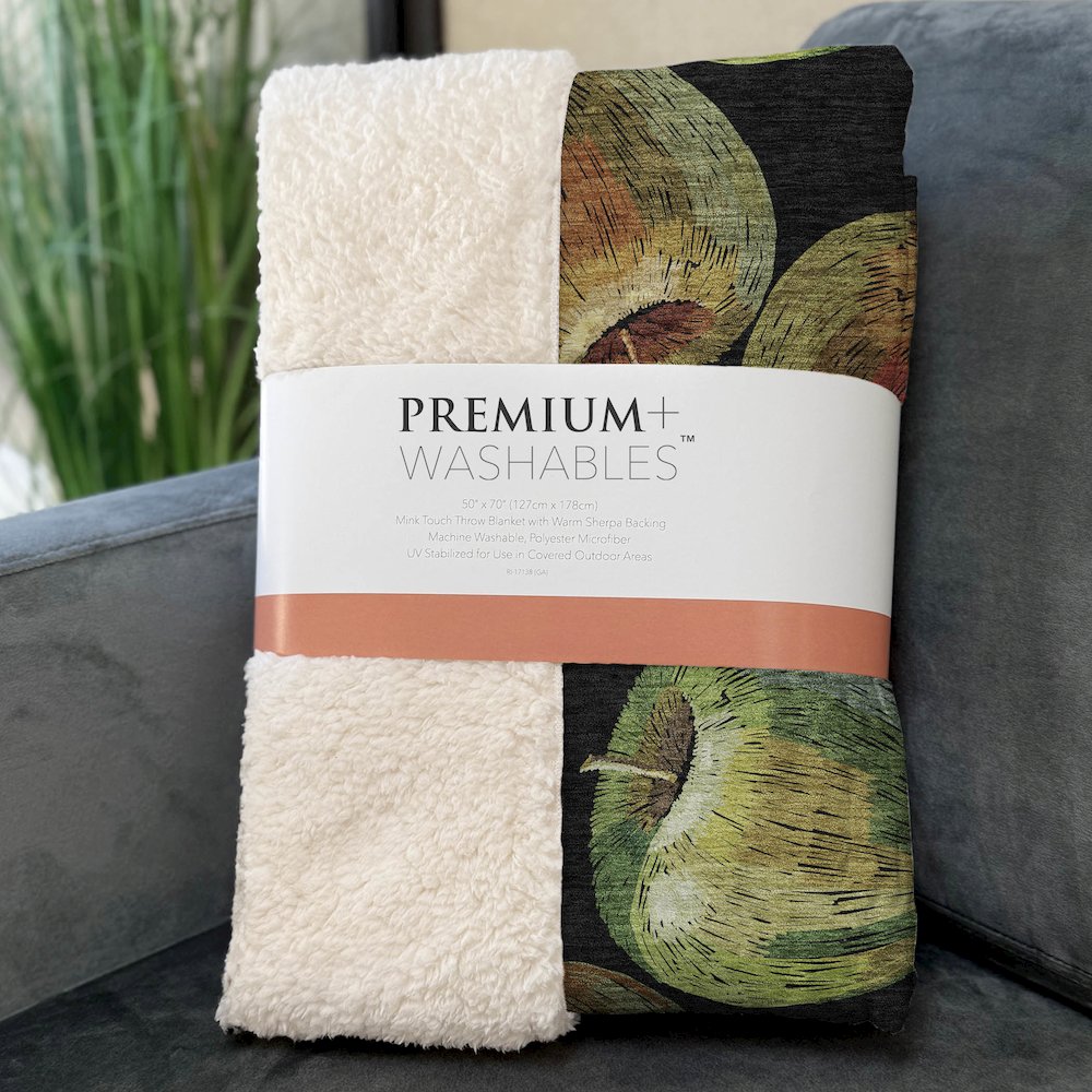Premium Machine Washable ASB163 Midnight 50" x 70" Sherpa Throw Blanket. Picture 3