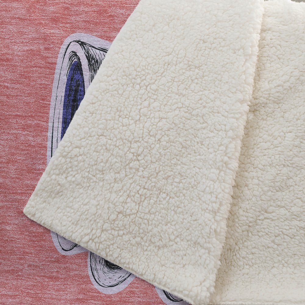 Premium Machine Washable ASB165 Kaleidoscope 50" x 70" Sherpa Throw Blanket. Picture 2
