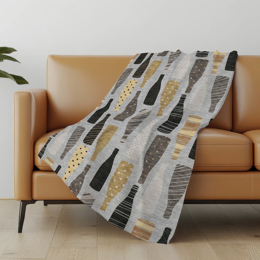 Premium Machine Washable ASB167 Gray 50" x 70" Sherpa Throw Blanket. Picture 4