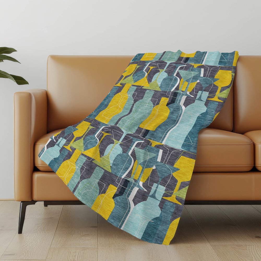 Premium Machine Washable ASB168 Blue 50" x 70" Sherpa Throw Blanket. Picture 4