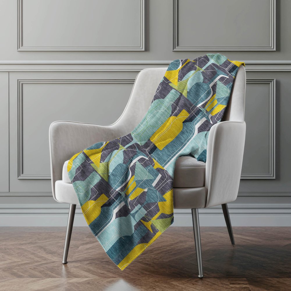 Premium Machine Washable ASB168 Blue 50" x 70" Sherpa Throw Blanket. Picture 5
